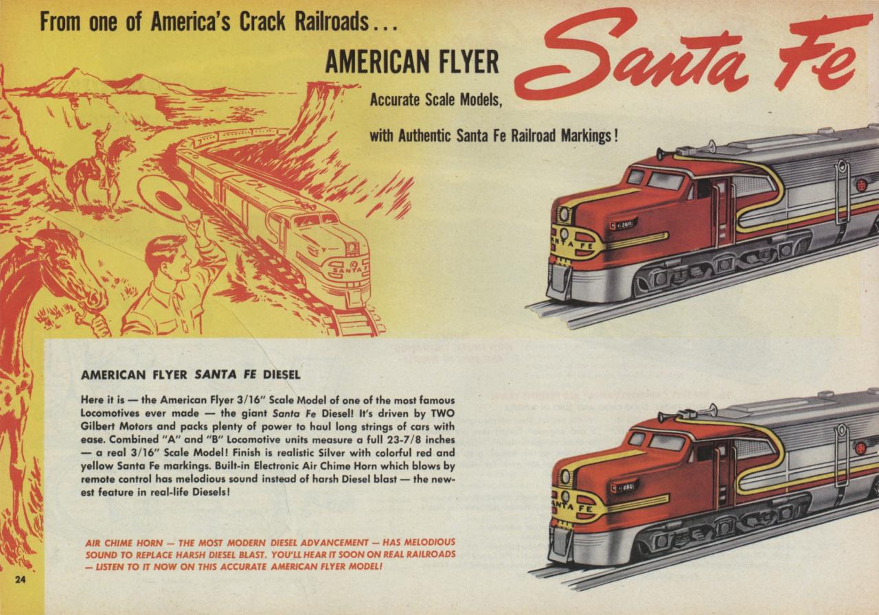 American Flyer Trains 1950, page 24 A.C. Gilbert Catalog Archive